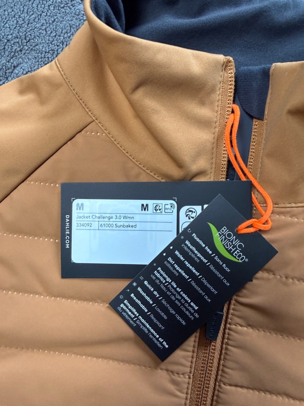 NWT Bjorn Daehlie Women Jacket Challenge 3.0 Sunbaked Medium 334092 - Picture 11 of 13